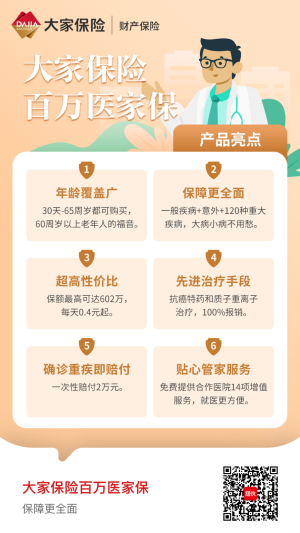 大家保險(xiǎn)百萬(wàn)醫(yī)家保
